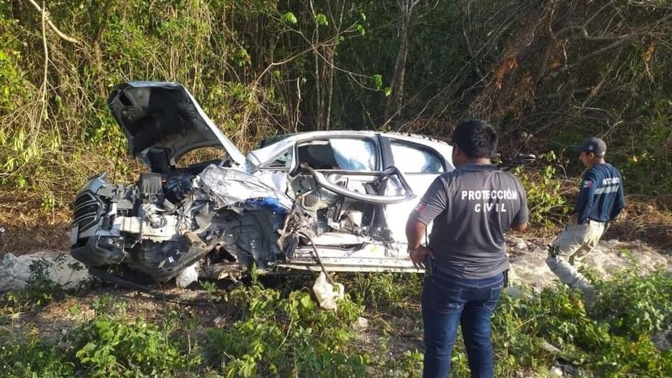 Fuerte Accidente En La Carretera Federal Felipe Carrillo Puerto Tulum