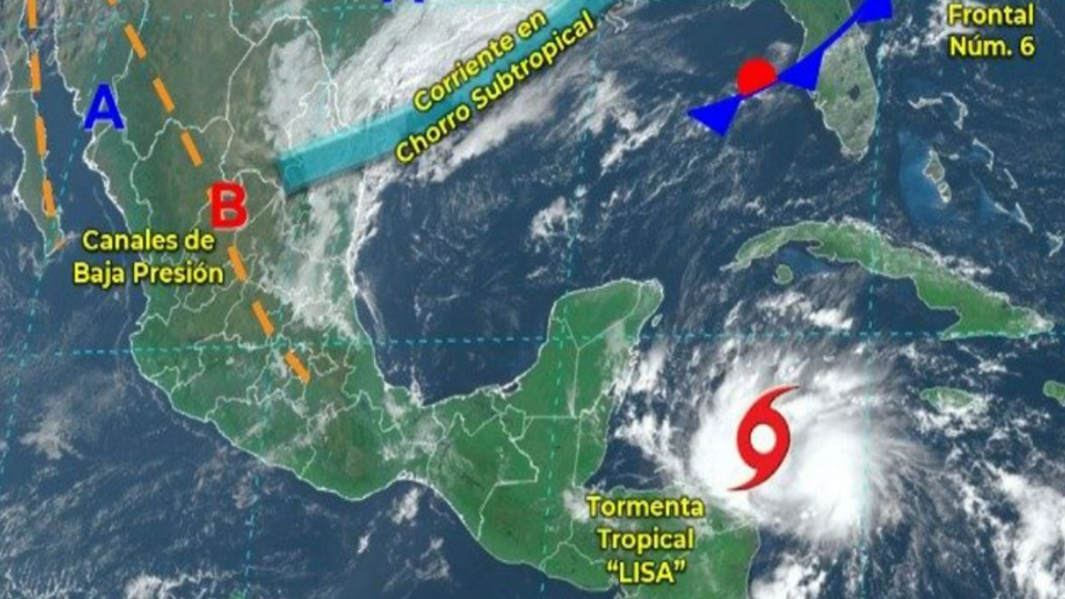 Tormenta Tropical LISA activó la Alerta Verde peligro bajo