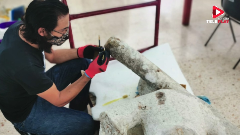 El Inah Restaura La Escultura De El Monifato Del Puerto De Sisal