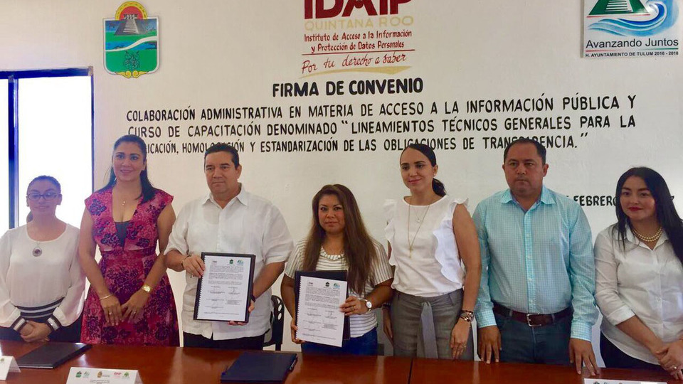 Ayuntamiento de Tulum recibe distintivo IDAIP