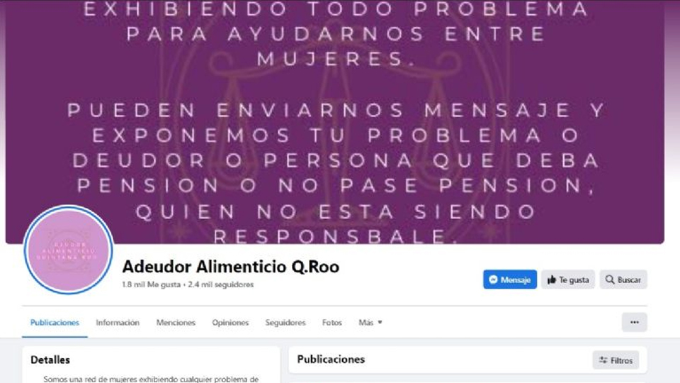 Exhiben a deudores alimenticios en Quintana Roo mediante cuenta de Facebook