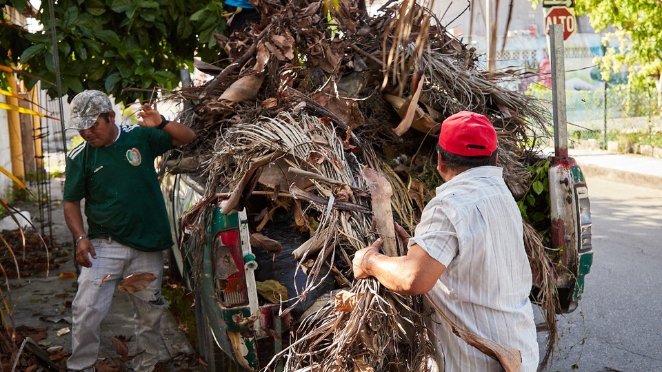 Retiran residuos verdes y cacharros en colonias de Cozumel